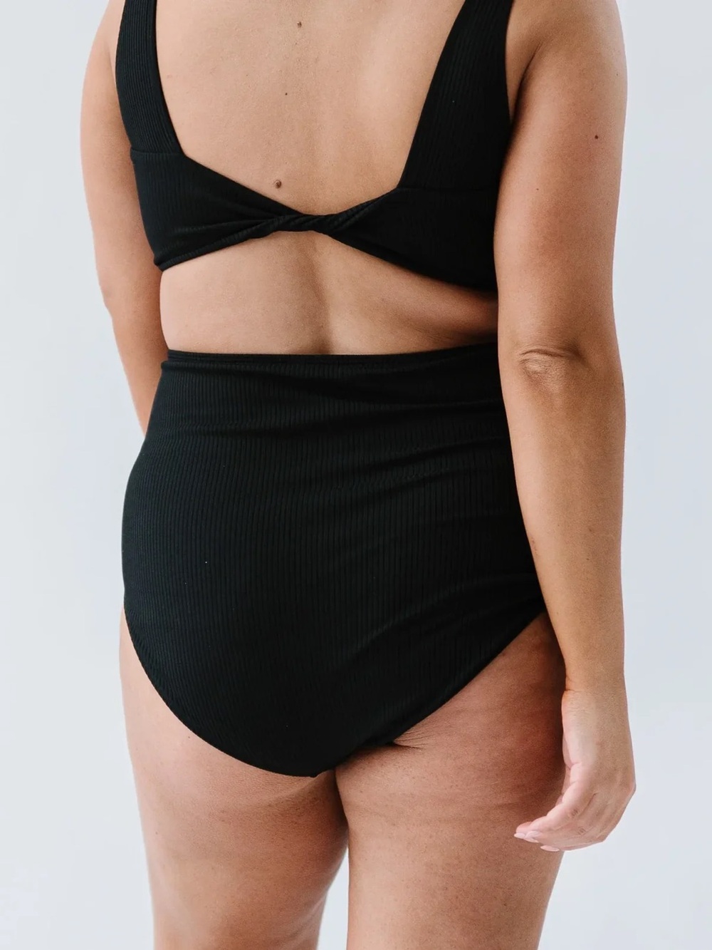 Coral Reef Black Ribbed Swimsuit - Picture 4 of 10